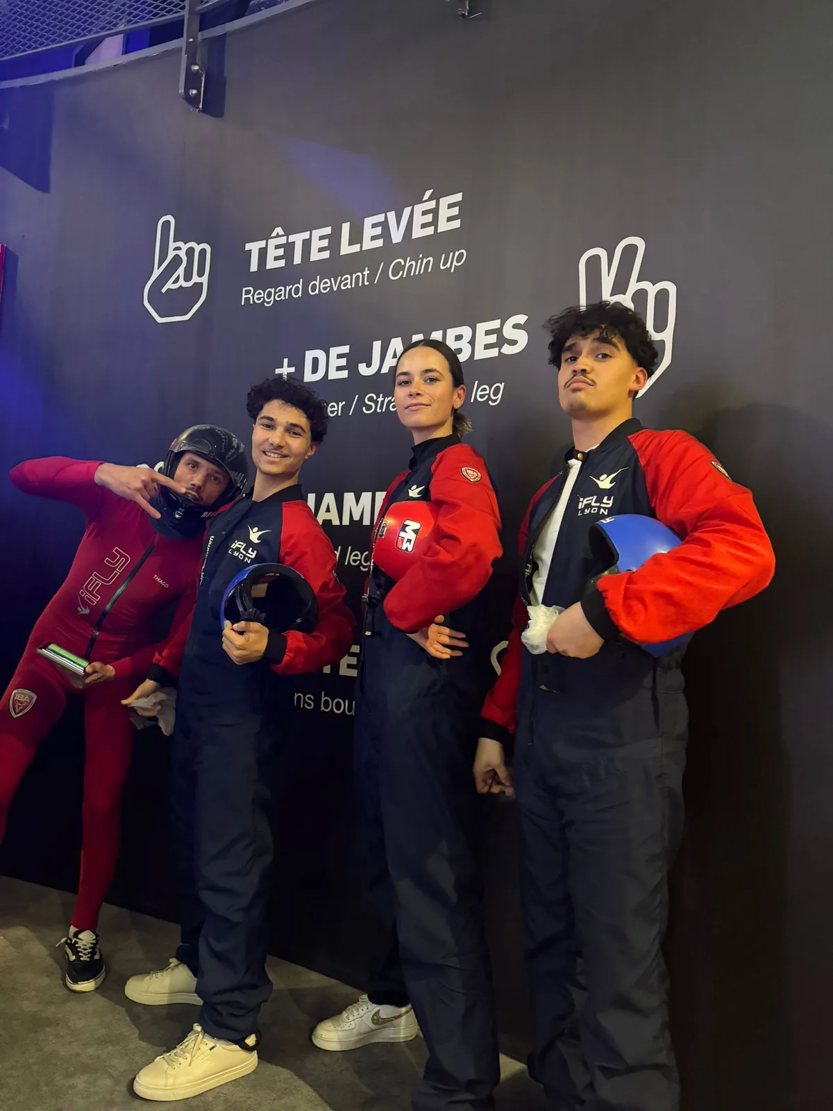 Xelence team at iFly indoor skydiving activity
